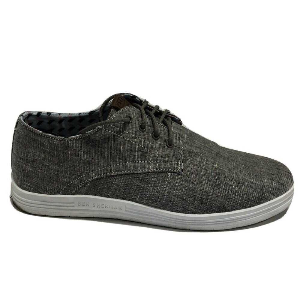 Ben Sherman Men's Payton Gray Lace-Up Oxfords, Size 10.5 M